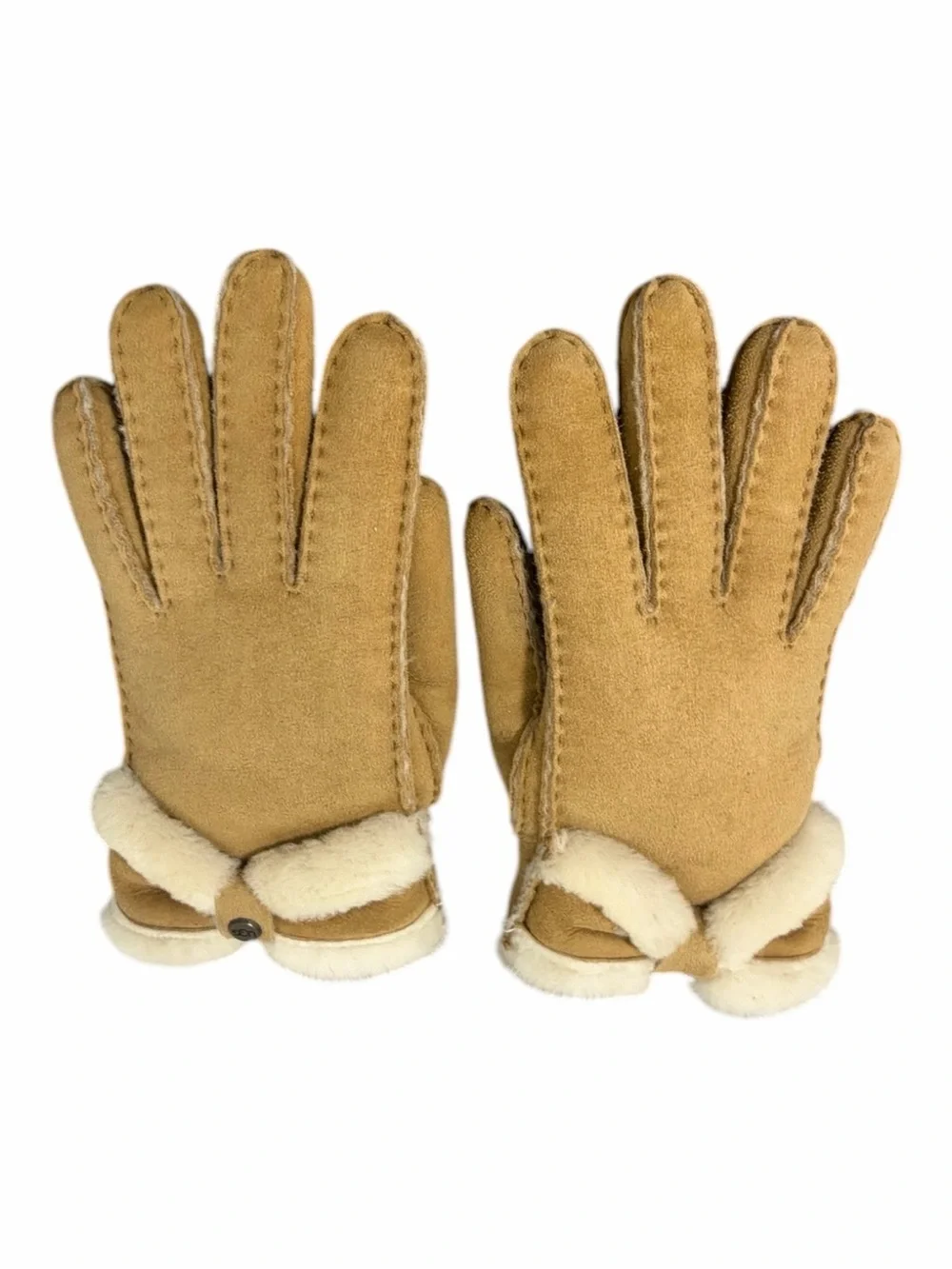 UGG Suede Winter Shearling Gloves - Small